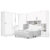 Dormitório Completo Georgia J&A Branco Para Cama Box 1,38M Casal