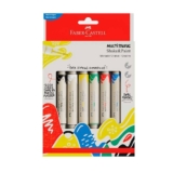 Marcadores MultiMark Multisuperfície Faber-Castell 6 Cores Básicas – MM/ES6BSP