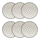 Jogo de 6 Pratos Fundos 20,5 Cm Oxford Unni Stripes And Dots