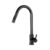 Torneira para cozinha gourmet Misturador Monocomando em Aço Inox Escovado Iriri Pingoo – Preto