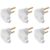 Kit 6 Plugues Angular Macho 2 Polos 10a 250v Branco Lateral