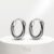 Vnox Fashion Twisted Rope Chain Ring Brincos Masculinos De Corrente Torcida , Redondos De Aço Inoxidável Antialérgico Punk Como Um Presente De Jóias Para Namorados