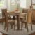 Conjunto Sala de Jantar Madesa Rute Mesa Tampo de Madeira com 4 Cadeiras – Rustic/Bege Marrom