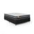 Cama Box Casal Colchão Molas Qatar 138x188x60cm Branco / Preto – Suporta até 150Kg Por Pessoa