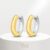 Brinco Vnox Gold E Silver Round Hoop Para Mulheres , Brincos Hipoalergênicos De Design Único Em Aço Inoxidável