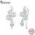 Brincos Bamoer 925 Sterling Sliver De Cobra Desenho De Jóias Para Mulheres