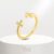 Vnox Zircon Anel Ajustável De Abertura Cruz Cúbica Para Women , 18K Gold Faith Christ Jewelry Acessórios