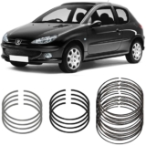 Jogo Anel Segmento STD Peugeot 206 1.4 2004 a 2010 Metal Leve