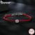 Pulseira Bamoer 925 Sterling Sliver Bracelet Delicada Corda Vermelha 0.5ct Jóias Moissanita Presentes Para Mulheres