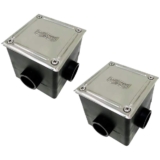 Caixa de Passagem Tampa Inox Piscinas 11x14cm com 2 Uni SODRAMAR