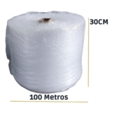 Plástico Bolha 30 Cm X 100 25 Micras papel bolha, bobina bolha resistente envio imediato