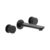 Torneira Para Banheiro Misturador Duplo Comando de Parede Piau Pingoo – Preto