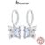 Brincos Bamoer 925 Sterling Sliver Hoop Jóias Borboleta Para Mulheres