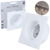 Spot de Led Comfort 6500k Branco Frio 5w Recuado Quadrado Embutir 110v/220v Bivolt Branco Cód: 908830132 Deluxe