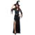 Fantasia Bruxa Preta Magic Vestido Adulto Longo Halloween