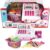 Brinquedo Caixa Registradora Creative Fun Rosa Com Acessórios e Mini Alimentos Multikids – BR387