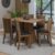 Conjunto Sala de Jantar Mesa Tampo de Madeira 6 Cadeiras Rustic/Preto Sharon Madesa