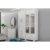 Guarda Roupa Solteiro 4 Portas e 3 Gavetas c/Espelho e Pés Encant/Berlim Branco – Novo Horizonte