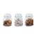 Kit 3 potes de vidro com tampa herméticos redondos 500ml – Mozcada