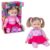 Brinquedo Boneca Baby Fofura Sortida com Cabelo Loiro em Plástico Vinil 25cm com Roupinhas Rosa +3 Anos Cotiplas – 2586