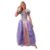 Fantasia Rapunzel Princesa Adulta de Luxo Com Tiara