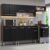 Armário de Cozinha Compacta 229cm Rustic/Preto Emilly Madesa 13