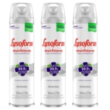 Kit 3 Desinfetante Lysoform Aerossol Uso Geral Original 360ml