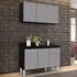 Painel para TV até 65 Polegadas 158,4cmx160,5cm Lisboa Off White/Cinamomo/Ripado