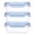 Kit 3 Potinhos Herméticos Azul 100ml com Tampa e Trava 18057 – Buba