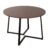 Mesa de Jantar Redonda Rotterdam Amêndoa e Preta 110 cm