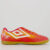 Chuteira Umbro Heatmap Futsal Vermelha e Laranja