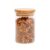 Pote de vidro 250ml com tampa de bambu hermético redondo – Tud