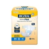 Fralda Geriátrica Bigfral Derma Plus M com 8un