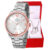 Relógio Champion Feminino Bicolor Prova D´Agua + Pulseira Berloques Original À Prova D’Água Mulher Barato CN29893S