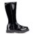 Bota Infantil Menina Fashion Cano Longo Galocha Tratorada Verniz