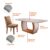 Conjunto de Mesa de Jantar com 6 Cadeiras Estofadas Maia Animalle Off White e Chocolate