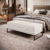 Puff Decorativo Sala de Estar Bali W01 Base Ferro 120×50 cm Linho Cru – Lyam Decor