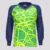 Camisa Manga Longa Poker Goleiro Fio Juvenil Azul e Verde