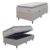 Cama Box Baú Colchão Solteiro Molas Ensacadas City Pillow Top 88x188x64cm Branco / Bege Hellen