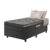 Cama Box Solteiro Conjugada Molas Ensacadas Delta 88x188x60cm Cinza / Preto Hellen