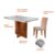 Conjunto de Mesa de Jantar Berlim II com Tampo de Vidro Off White e 4 Cadeiras Grécia Veludo Creme