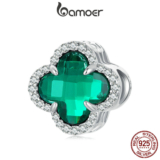 Bamoer 925 Sterling Sliver Charme De Quatro Folhas Clover Pendant Série De Acessórios Para Pulseira