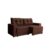 Sofá 2 Lugares Retrátil Lubeck Suede Marrom 140 cm