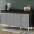 Balcão Gabinete para pia com Tampo 150cm Marrocos Preto/Cinza – Lumil