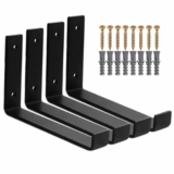 Mão Francesa 30cm Suporte Invertido Para Prateleira 4 Peças