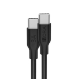 1Hora Cabo USB tipo C para tipo C 3A 1m preto CAB252