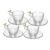 Conjunto 4 Xícaras de Café de Cristal Golden Bird 80ml – Wolff
