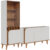Kit Aparador Buffet Bar Living com Cristaleira Adega Julia C04 Off White Matte Freijó – Lyam Decor