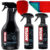 KIT MOTUL MC CARE E2 MOTO WASH 1 Litro + E5 SHINE & GO 400ML +  E1 WASH & WAX 400 ML + LUVA MICROFIBRA+ PANO