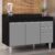 Balcão Gabinete para pia com Tampo 120cm Michigan Pto/Cinza – Lumil